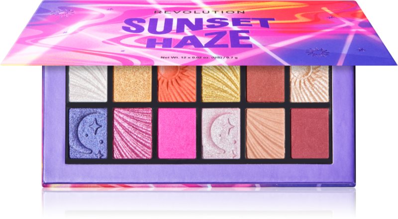 Revolution Sunset Haze paletă cu farduri de ochi 12x0.7 g